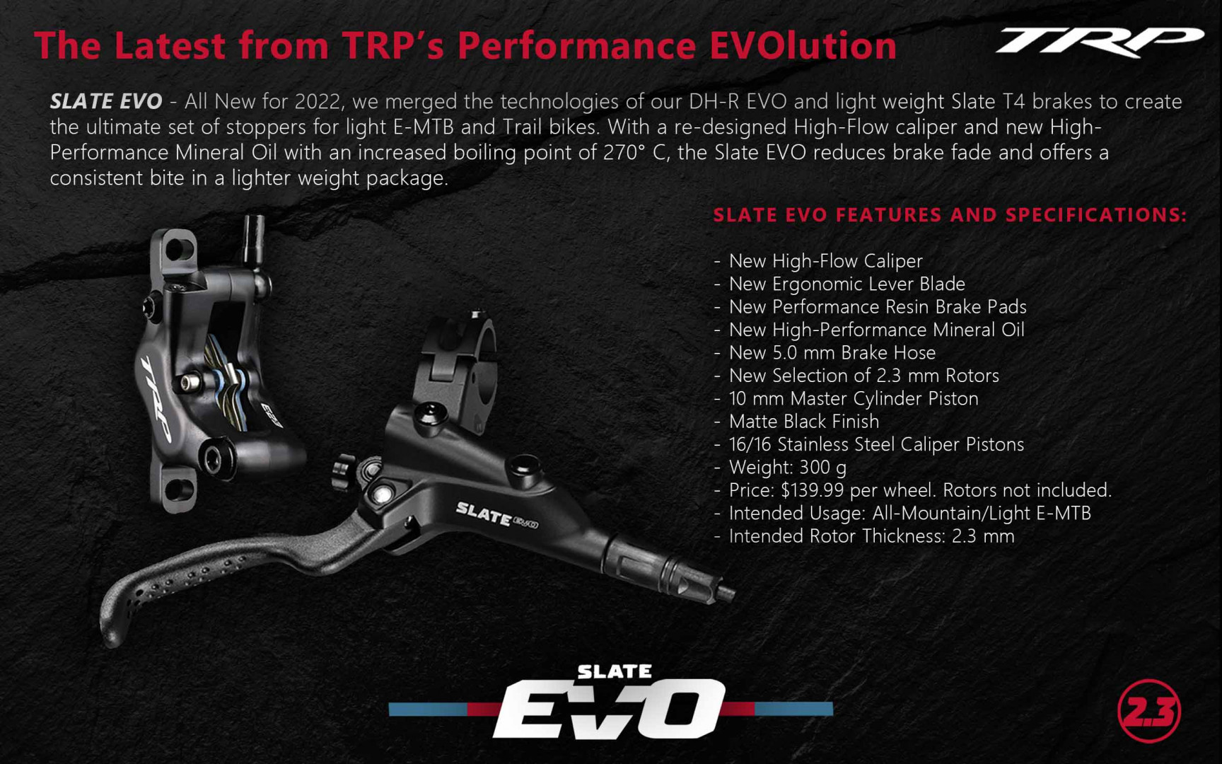 Новые тормоза TRP 2022: Trail Evo и Slate Evo